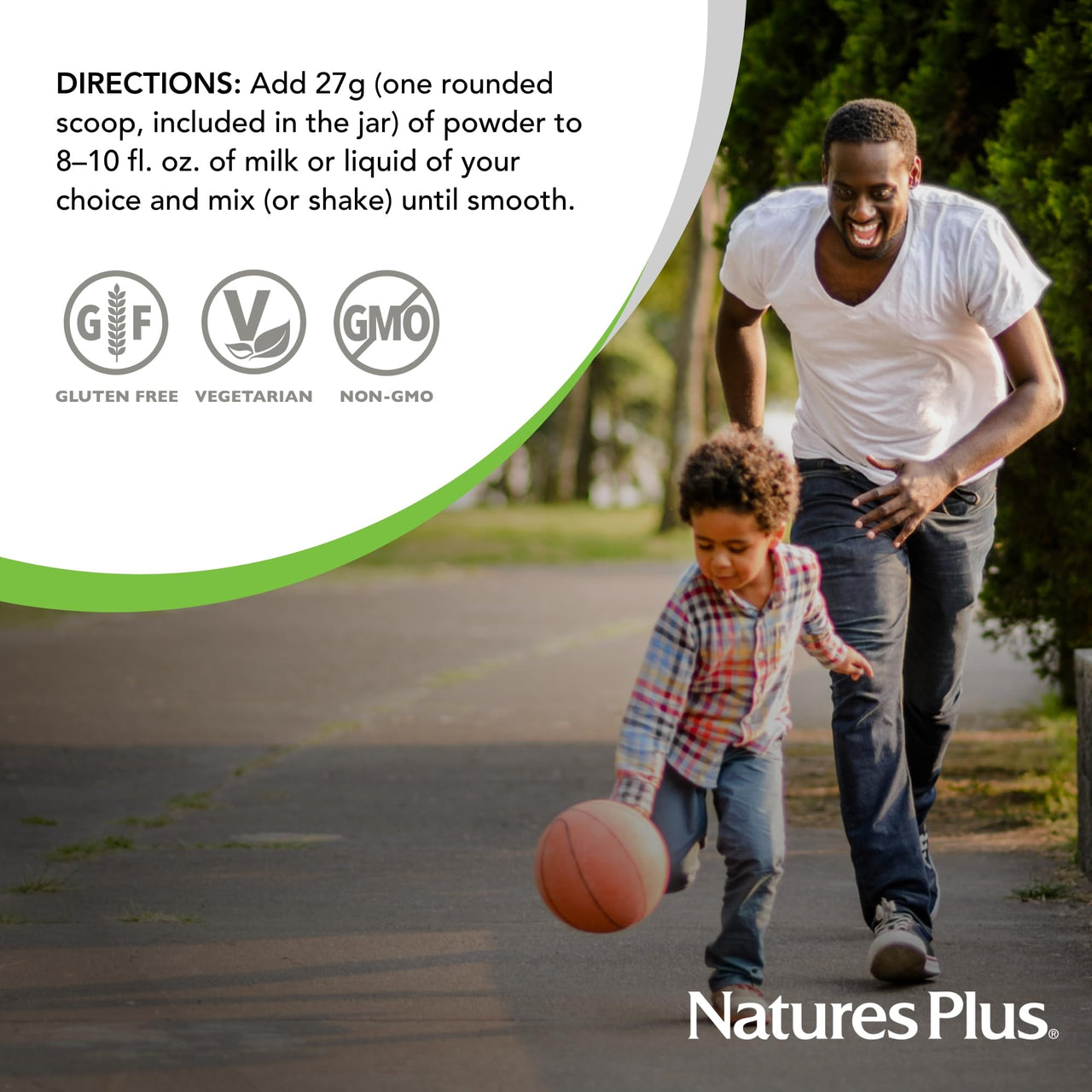 NaturesPlus Energy Shake - 1.7 lb - 16 Grams of Plant-Based Protein Per Serving - Contains Digestion-Supporting Enzymes - No Added Sugar - Non-GMO, Vegetarian, Gluten Free - 28 Servings