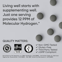 Thumbnail for Sports Research® Molecular Hydrogen Water Tablets - Fast Dissolve H2 Tablets with Magnesium - Hydrogen Water - Antioxidant Water Enhancer with Magnesium* - Unflavored, 60 Servings