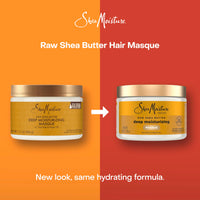 Thumbnail for SheaMoisture Raw Shea Butter Deep Moisturizing Hair Masque for Curly Hair Raw Shea Butter Deep Conditioner to Moisturize and Renew Hair 11.5 oz