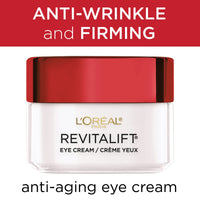 Thumbnail for L'Oreal Paris Skincare Revitalift Anti-Wrinkle and Firming Eye Cream with Pro Retinol, Treatment to Reduce Dark Circles, Fragrance Free, 0.5 oz.