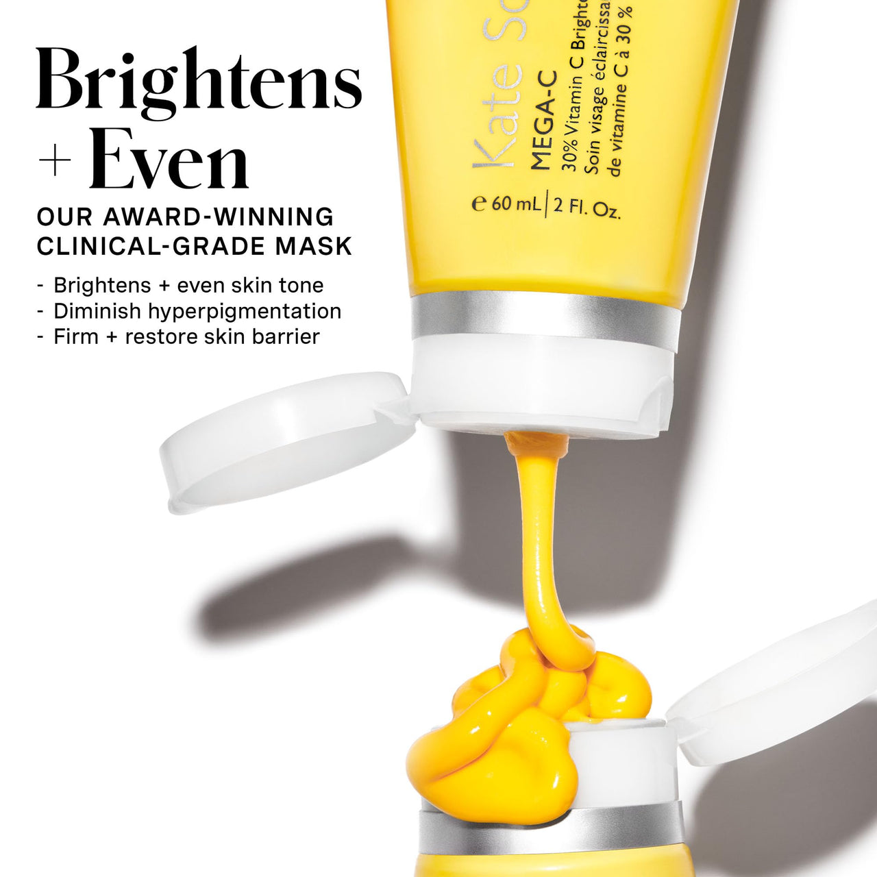 Kate Somerville Mega-C 30% Vitamin C Brightening Facial - Powerhouse Clinic-Grade Brightening Mask, 2 Fl Oz