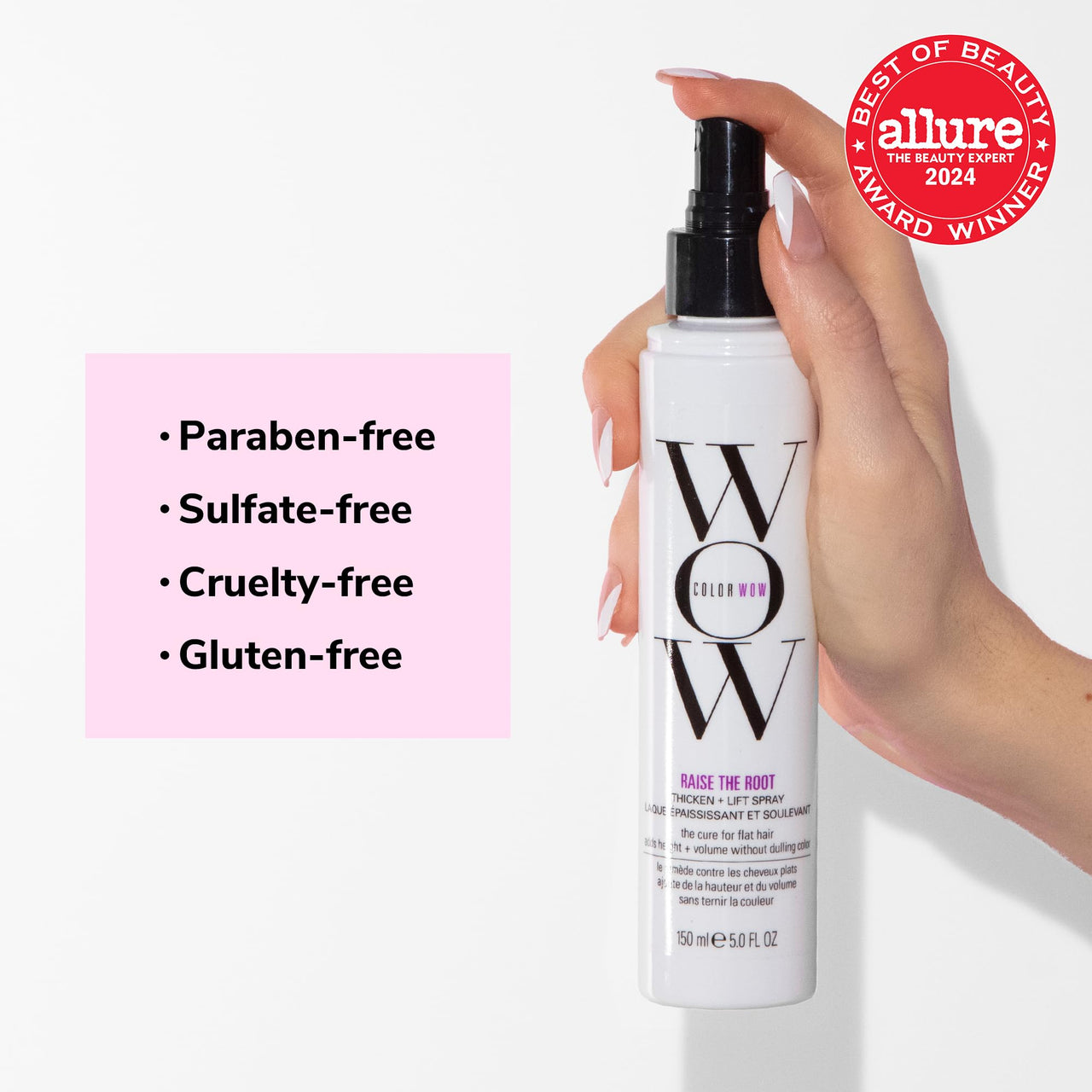 COLOR WOW Raise the Root Thicken + Lift Spray â€“ All-Day Volume for Fine, Flat Hair without dulling color