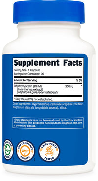 Thumbnail for Nutricost Dihydromyricetin (DHM) Capsules (350mg, 90 Capsules) - Vegan, Non-GMO, 90 Servings