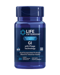 Thumbnail for Life Extension FLORASSIST GI with Phage Technology, digestive health, probiotic support, nutrient absorption, 7 probiotic strains, bacteriophage blend, 30 liquid vegetarian capsules