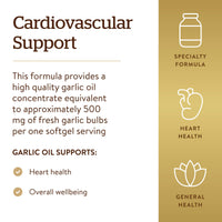 Thumbnail for Solgar Garlic Oil Perles, 250 Softgels - Natural Cardiovascular Support - Garlic Oil Concentrate, Reduced Odor - Gluten Free, Dairy Free - 250 Servings