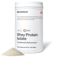 Thumbnail for Momentous Essential Grass-Fed Whey Protein Powder - 20 g Whey Isolate Protein - NSF Certified for Sport - Gluten-Free - 25 Servings for Essential Everyday Use - Unflavored - Package May Vary
