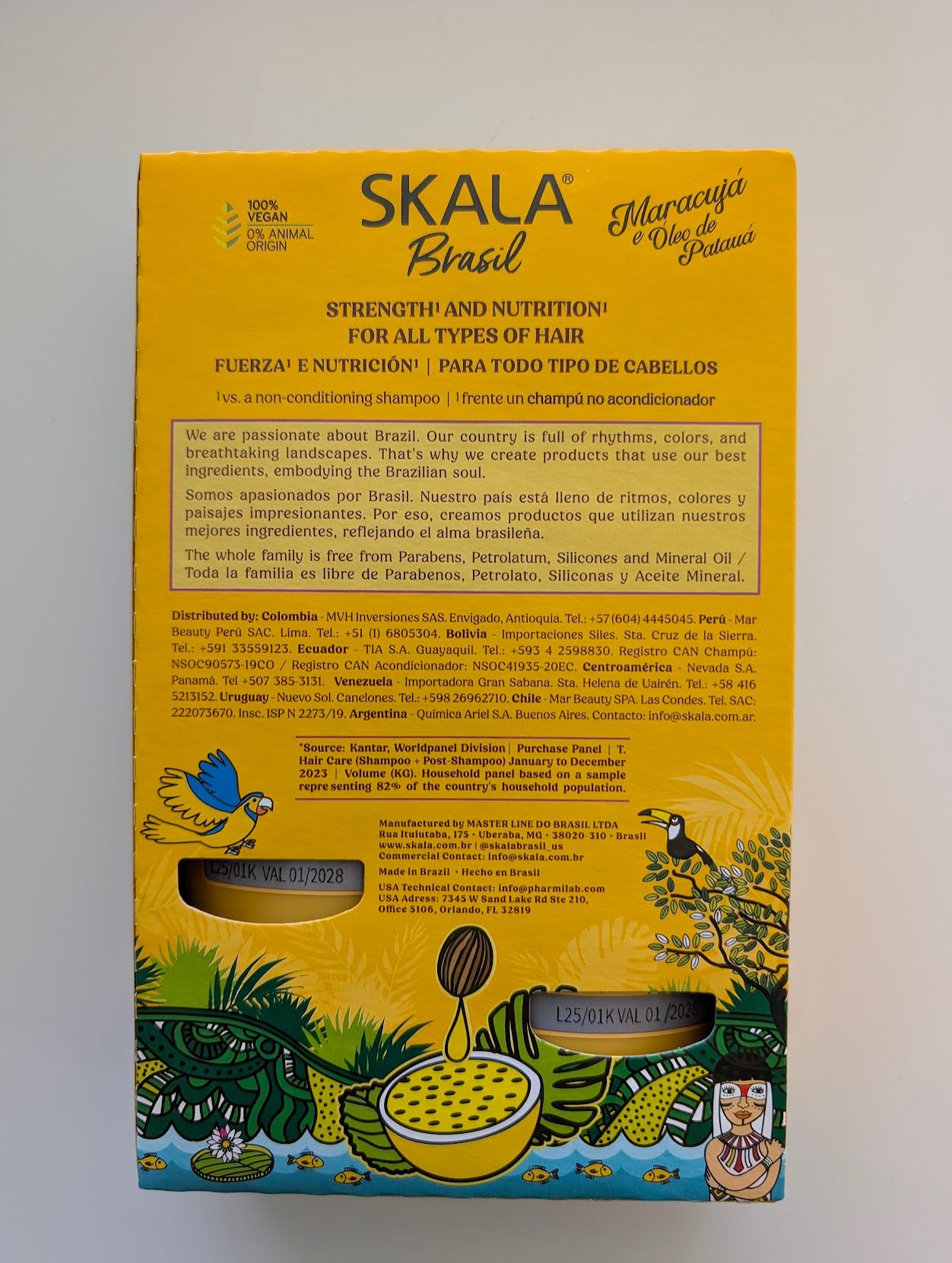 SKALA - Linha Brasil - Kit Maracuja e Oleo De Pataua Shampoo e Condicionador (2 x 325 Ml) - (Brazil Collection - Passion Fruit and Pataua Oil Shampoo & Conditioner Set (2 x 11 Fl Oz))