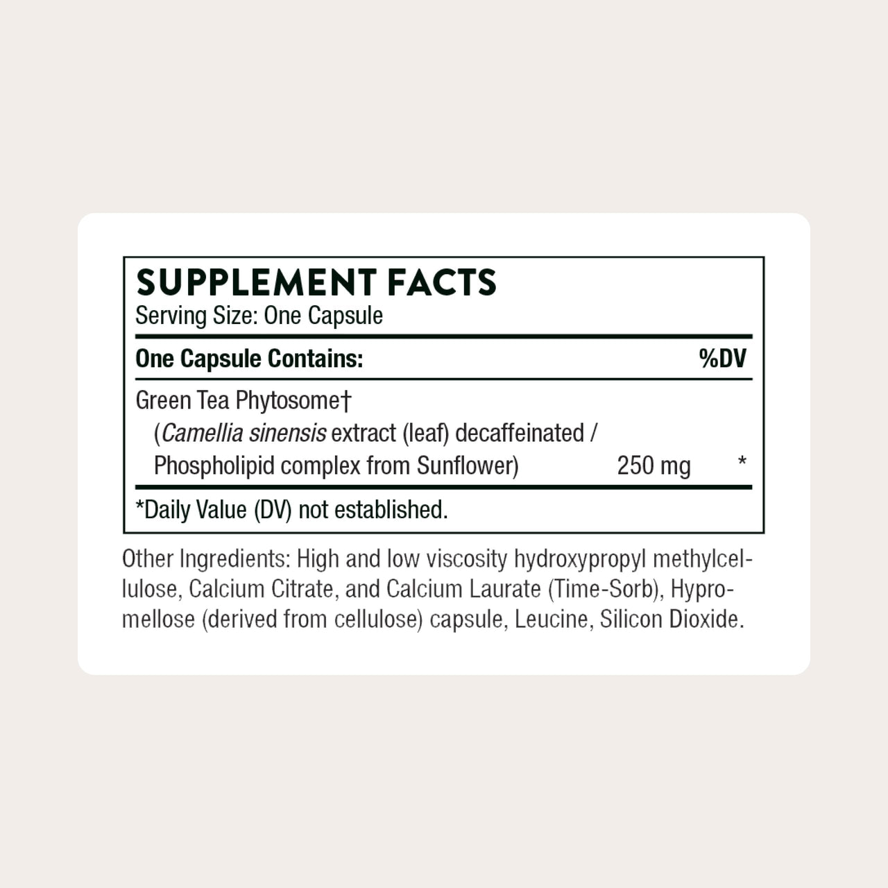 THORNE - Green Tea Phytosome - Provides Antioxidant Support, Liver Protection & Thermogenesis and Metabolic Benefits* - Caffeine-Free - Third-Party Certified - Gluten, Dairy & Soy-Free - 60 Capsules