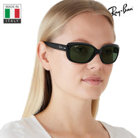 Thumbnail for Ray-Ban RB4101 JACKIE OHH Butterfly Shaped Non-Polarized Sunglasses for Women – Includes Official RAYBAN Eyewear Kit – Ideal Formal & Casual Wear Sunglasses – Dark Green Lens