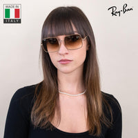 Thumbnail for Ray-Ban RB1971 Square 1971 Classic Sunglasses With Eyewear Kit Bundle - High Bridge Fit - Ideal Formal and Casual Wear Square Sunglasses