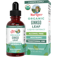 Thumbnail for MaryRuth Organics Ginkgo Leaf Liquid Drops | Herbal Supplement | Nootropic | Circulatory System & Nervous System Health | USDA Organic | Non-GMO | Vegan | 60 Servings