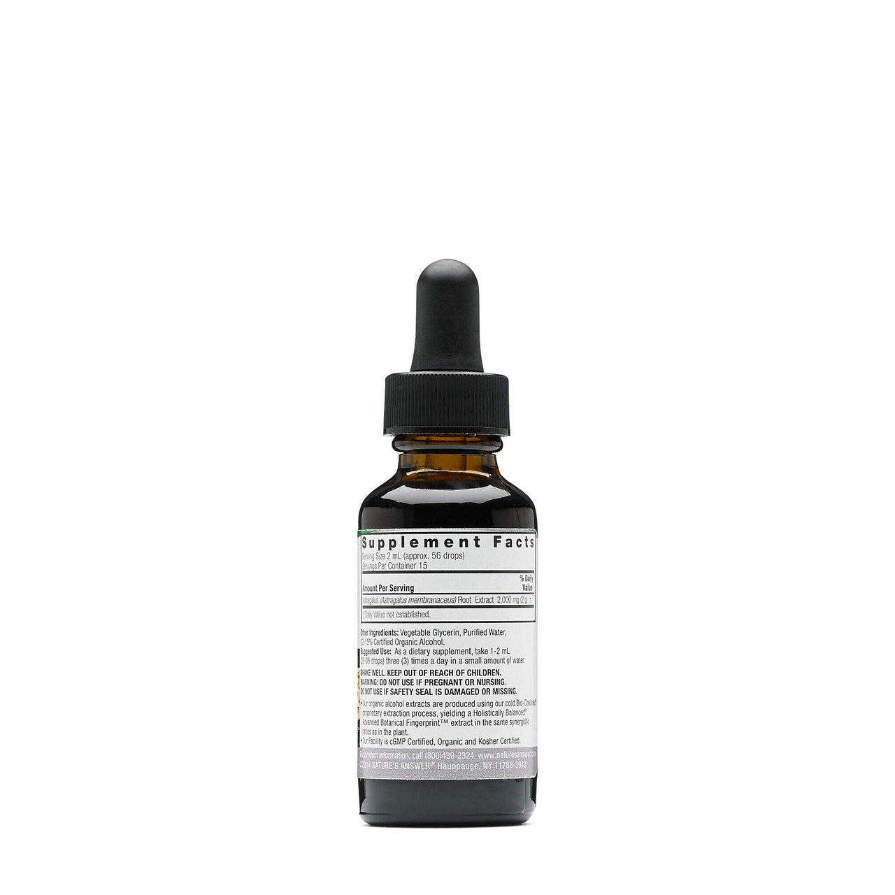 Nature's Answer Astragalus Root with Organic Alcohol, 1-Fluid Ounce
