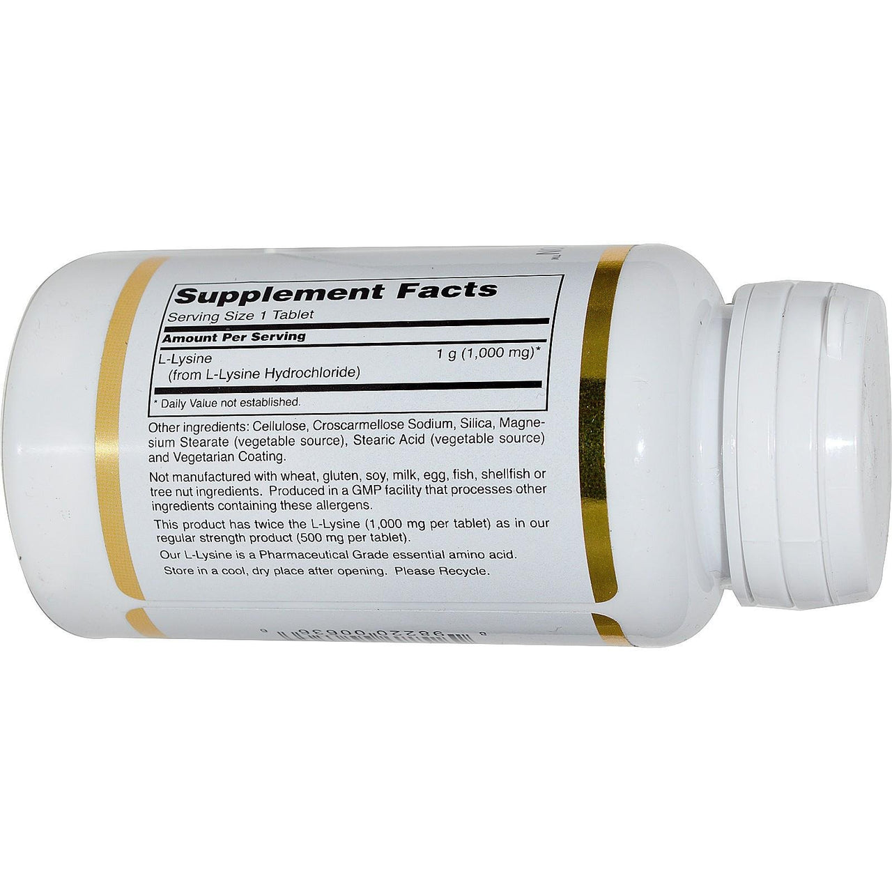 California Gold Nutrition, L-Lysine, 1000 mg, 60 Tablets