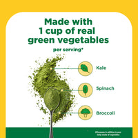 Thumbnail for Nature Made Super Greens Powder with Prebiotic Fiber Drink Mix, Made with 1 Cup Veggies Per Serving, Fiber Supplement + Vitamins and Minerals, 25 Day Supply