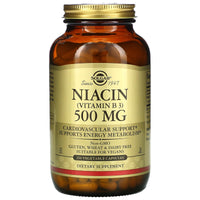 Thumbnail for Solgar Niacin (Vitamin B3) 500 mg, 250 Vegetable Capsules - Energy Metabolism - Non-GMO, Vegan, Gluten Free, Dairy Free, Kosher - 250 Servings