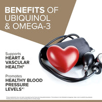 Thumbnail for Qunol Plus Ubiquinol CoQ10 100mg with Omega 3 Fish Oil 250mg, Extra Strength Antioxidant Supplement, 90 Count