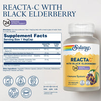 Thumbnail for SOLARAY Reacta-C + Elderberry 500 mg VCapsules 120 Count
