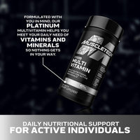 Thumbnail for Muscletech Platinum Multivitamins for Men & Women - Multi-Vitamin Supplement for Immune Support - 18 Vitamins & Minerals, Vitamin A C D E B6 B12 - Daily Workout Supplements for Men - 180 Capsules