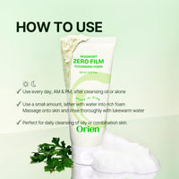 Thumbnail for Orien Mugwort Zero Film Cleansing Foam 5.07 fl.oz, 150ml ㅣDaily Makeup Blackhead Removal No pore clogging Korean skincare double cleansing