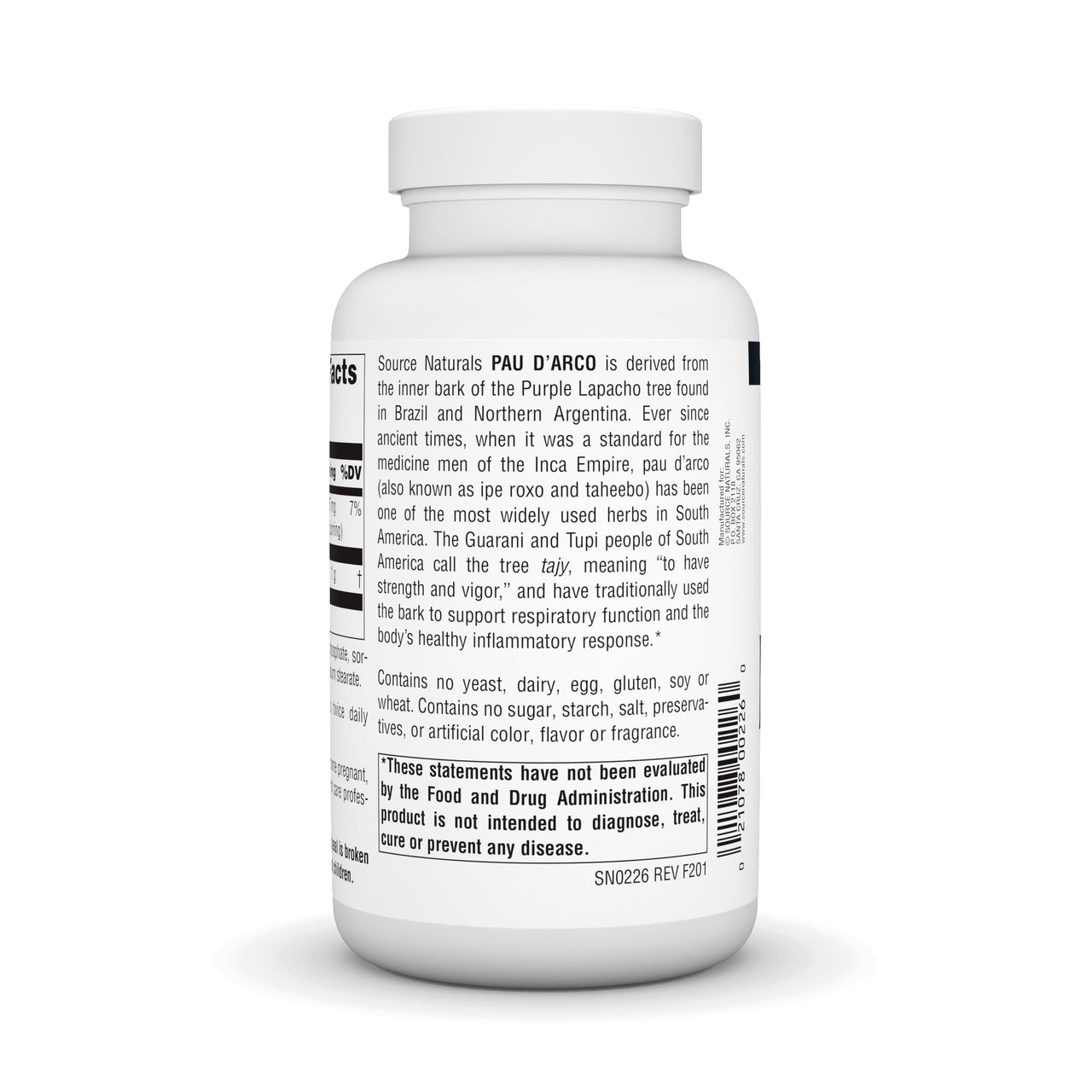 Source Naturals PAU D'Arco Dietary Supplement - 250 Tablets