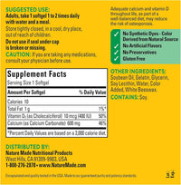 Thumbnail for Nature Made Calcium 600 mg With Vitamin D Liquid Softgels 100 ea (Pack of 2)