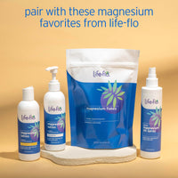 Thumbnail for LIFE-FLO Magnesium Bath Flakes - Unscented Magnesium Flakes with Ancient Trace Minerals from the Zechstein Seabed - Epsom Salt Bath Soak Alternative or Relaxing Foot Soak - 60-Day Guarantee - 26.4oz