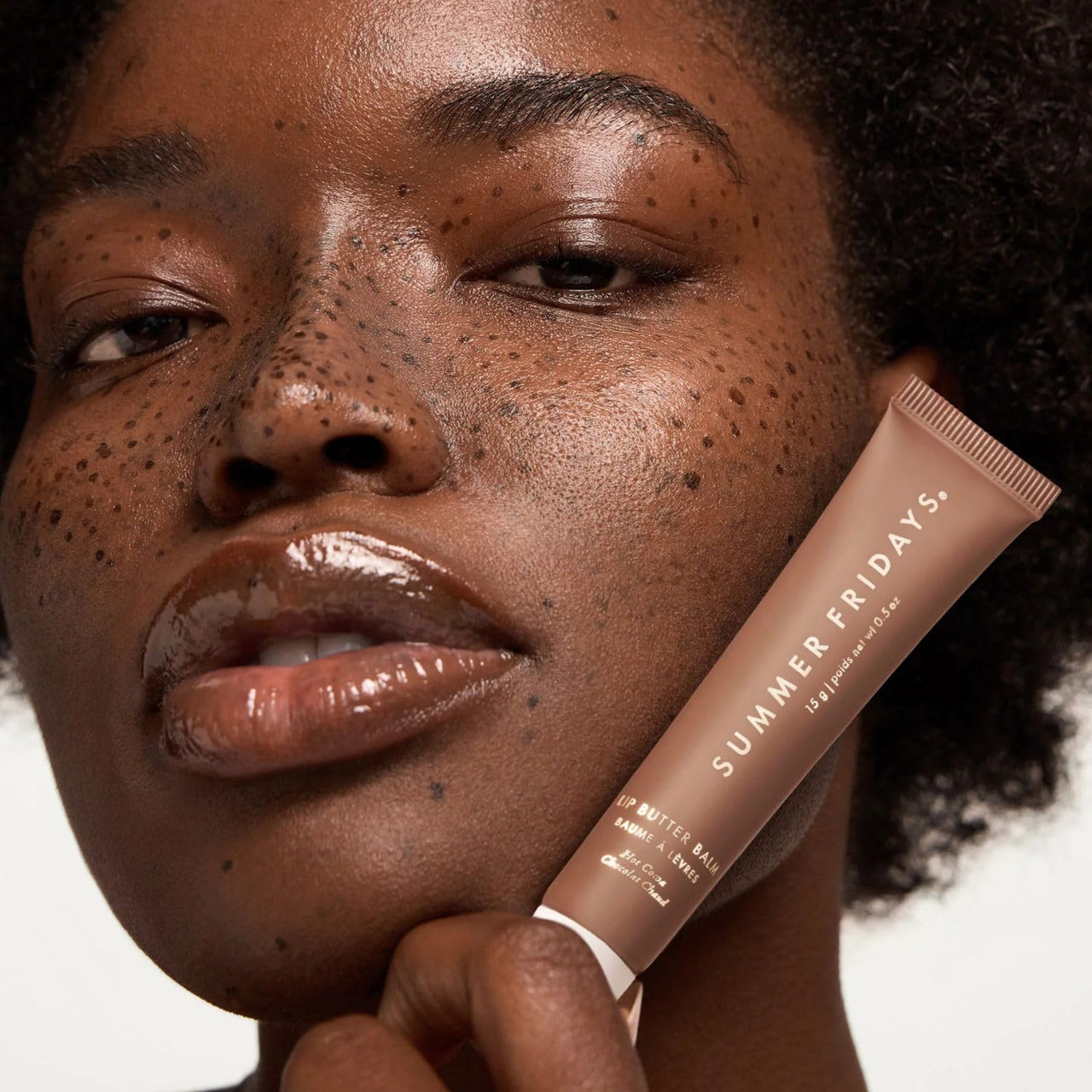 Summer Fridays Tinted Lip Butter Balm - Conditioning Vegan Lip Balm for Instant Moisture, Shine & Hydration - Sheer-Tinted, Soothing Skincare - Hot Cocoa (.5 Oz)