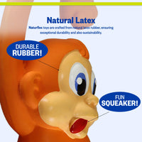 Thumbnail for PetSport Naturflex Monkey - Squeaky Latex Rubber Dog Toys, Interactive Play for Small & Medium Dogs, Puppy Toy with Squeaker, Soft & Durable Pet Product - 6