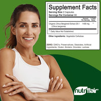 Thumbnail for NutriFlair Organic Citrus Bergamot 1400mg, 120 Capsules - 25:1 Bergamia - Essential Oil and Citrus Bioflavonoids - Natural Heart Health Supplements for Women and Men - Non-GMO Pills