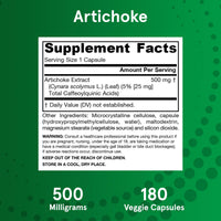 Thumbnail for Jarrow Formulas Artichoke 500 mg - Standardized Artichoke Extract - 180 Servings (Veggie Caps) Support Liver Health & Digestion - Dietary Supplement - Non-GMO - Gluten Free - Vegan