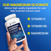 Thumbnail for Dr. Berg Magnesium Glycinate with Vitamin D & B6 for Stress Relief, Calm, Relaxation, & Good Sleep* - 120 mg Magnesium Bisglycinate Capsules - High Absorption Chelated Glycinate - 90 Cap