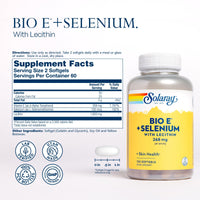 Thumbnail for Solaray Bio E with Selenium Supplement, 400iu, 120 Count