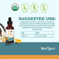 Thumbnail for MaryRuth Organics Multivitamin & Multimineral with Iron for Toddlers | USDA Organic | Sugar Free | Multivitamin Liquid Drops for Kids Ages 1-3 | Immune Support | Vegan | Non-GMO | 2 Fl Oz