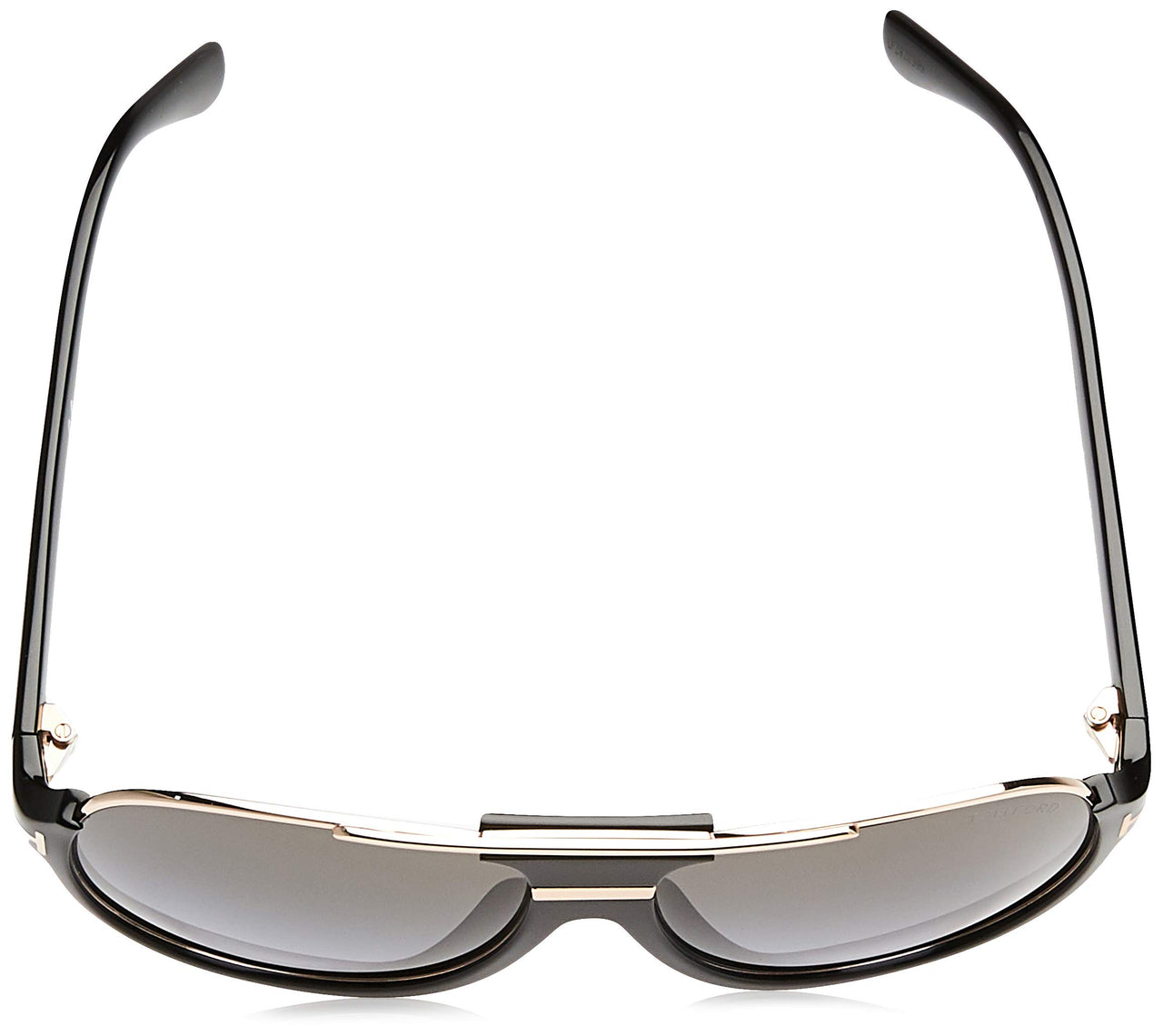 Tom Ford Modern Rectangular Sunglasses, Black (Nero Lucido/Verde Grad), 59