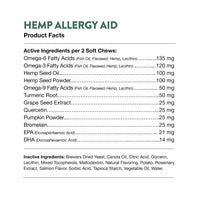 Thumbnail for NaturVet Hemp Allergy Aid Plus Hemp Seed Soft Chews for Cats, 60 ct, Made in The USA