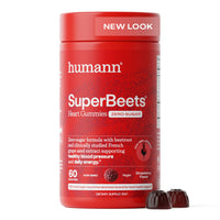 Thumbnail for Humann SuperBeets Heart Gummies Zero Sugar - Beet Gummy with Energy Support, Grape Seed Extract & Beetroot Powder - 60 Count