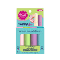 Thumbnail for eos Happy Vibes Lip Balm Variety Pack- Sprinkle Donut, Birthday Cake, Vanilla Confetti & Rainbow Sherbet, All-Day Moisture Lip Care Products, 0.14 oz, 4-Pack