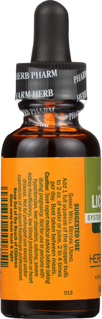 Thumbnail for Herb Pharm Certified Organic Licorice Liquid Extract for Endocrine System Support - 1 Ounce (DLIC01)