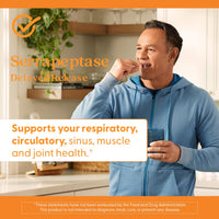 Thumbnail for Doctor's Best Serrapeptase Supplement for Men & Women - Proteolytic Enzyme for Sinus & Immune Health Support, 40,000 SPU per Veggie Capsule, Non-GMO & Vegan Formula - 90 Veg Caps