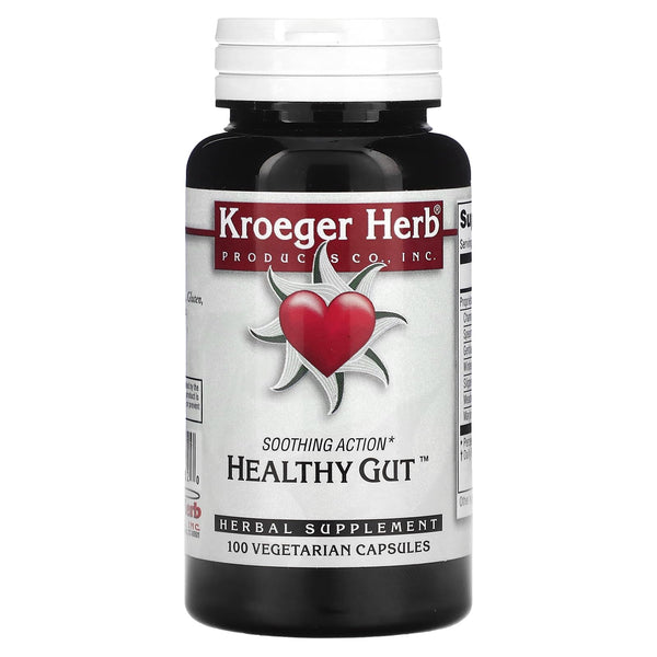 Kroeger Herb Healthy Gut Vegetarian Capsules, 100 Count
