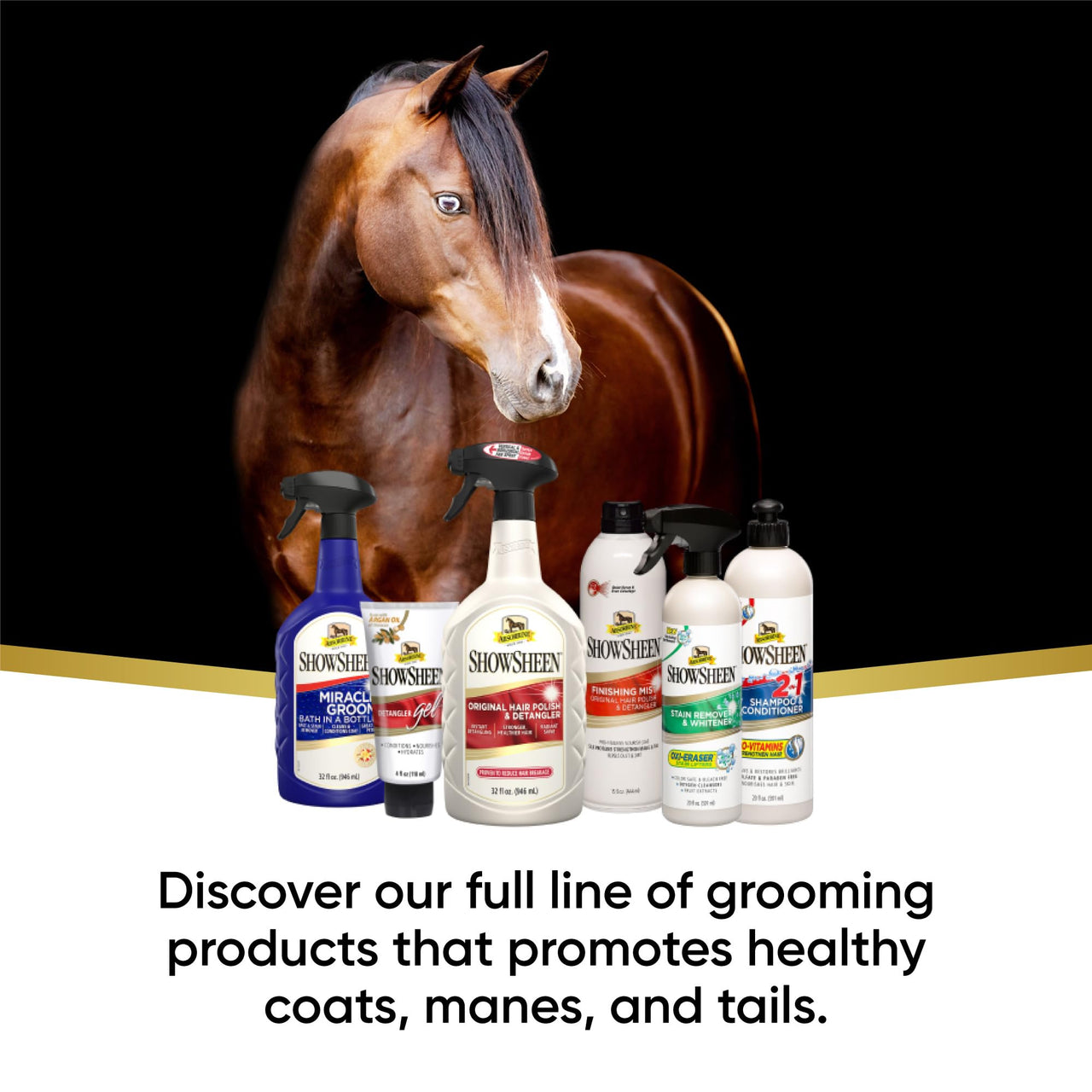 Absorbine ShowSheen Detangler Gel for Coat, Mane & Tail, Moroccan Argan Oil, Tackles Toughest Knots on Horses, Dogs & Livestock, 4oz