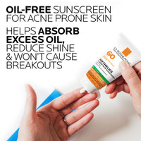 Thumbnail for La Roche-Posay Anthelios Clear Skin Sunscreen Dry Touch SPF 60, Oil Free Sunscreen For Face, Oil Absorbing, Broad Spectrum SPF + Antioxidants, Non-Greasy, Oxybenzone Free, Travel Size