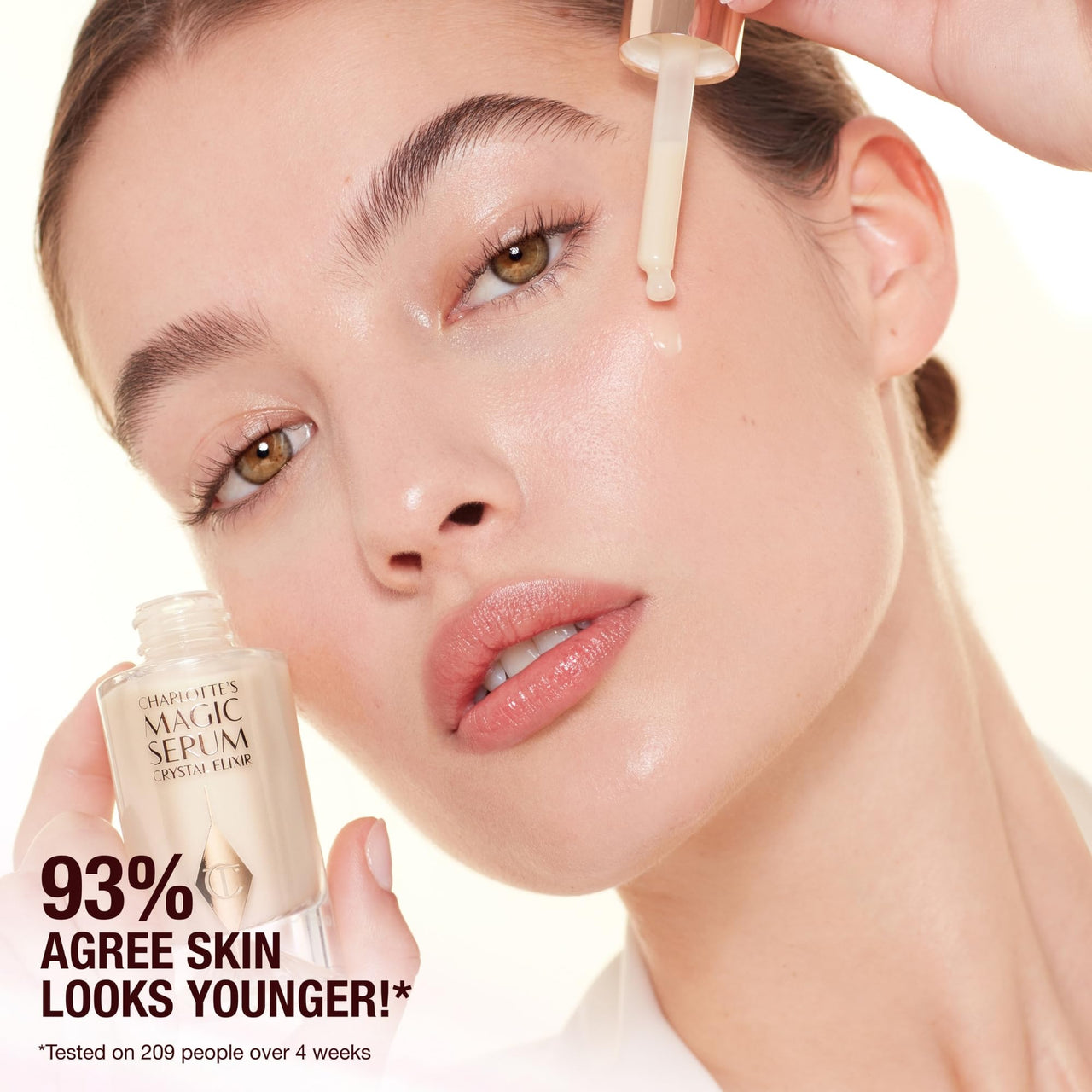 Charlotte Tilbury Magic Serum Crystal Elixir - Anti Aging Skincare Set - Face Firming Peptide, Brightening Vitamin C Serum & Glow-Boosting Niacinamide - Perfect for Gifting & Makeup Pairings (8ml)