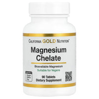 Thumbnail for California Gold Nutrition Magnesium Chelate with Calcium, 90 Tablets