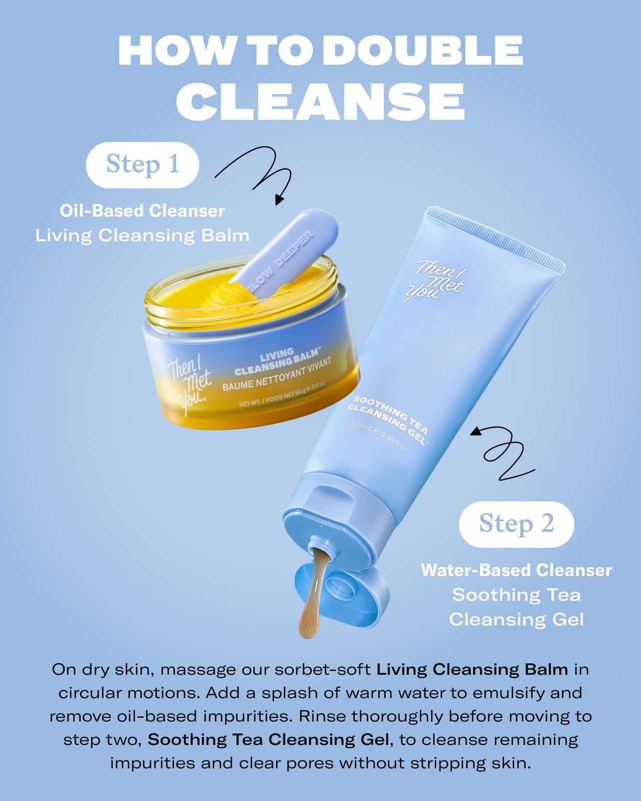 Then I Met You Living Cleansing Balm, Makeup Remover, Cleansing Oil, Face Cleanser, Melts Makeup & Sunscreen, Non-Stripping Zero Residue Oil Cleanser, First-Step Clean Vegan Korean Skincare