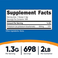 Thumbnail for Nutricost Potassium Bicarbonate Powder 2 LB - Gluten Free, Non-GMO