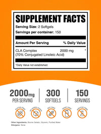 Thumbnail for BulkSupplements.com Conjugated Linoleic Acid Softgels - CLA Supplements, CLA 2000mg, CLA Safflower Capsules, CLA Pills - 2 CLA Softgels per Serving, 150-Day Supply, 300 Softgels