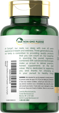 Thumbnail for Carlyle Moringa Oleifera Supplement | 180 Capsules | Complete Green Superfood for Women and Men | Non-GMO and Gluten Free | from Moringa Leaf Powder