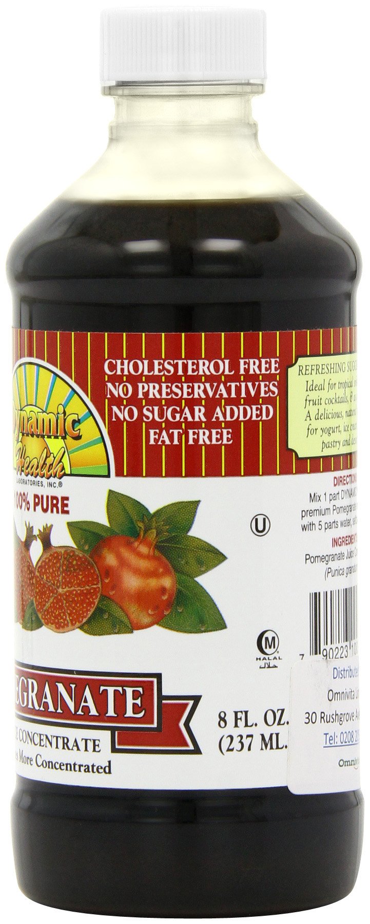 Dynamic Health Pomegranate Juice Concentrate | No Additives or Preservatives | Antioxidant | 8oz