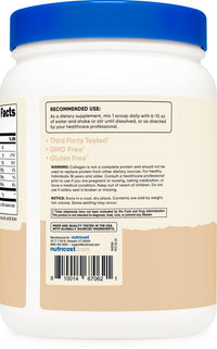 Thumbnail for Nutricost Collagen Peptides Powder 1LB (454 G) (Vanilla) - Grass Fed Bovine Collagen Hydrolysate